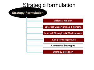 Potential Alternative Strategies