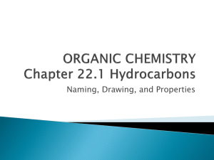 ORGANIC CHEMISTRY Chapter 22.1 Hydrocarbons