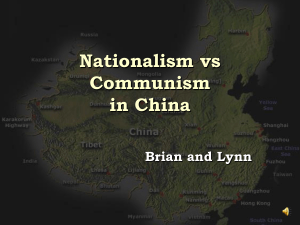 Nationalism vs Communism in China