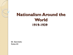 Nationalism Around the World 1919-1939