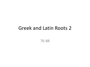 Greek and Latin Roots 1
