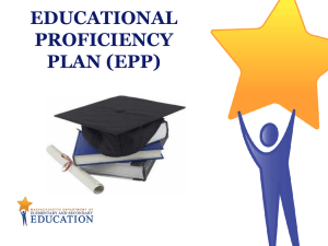 educational proficiency plan - Massachusetts Department of Education