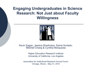 Engaging Undergraduates in Science Research