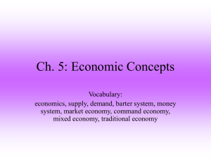 Ch. 5: Economic Concepts