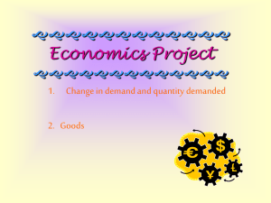 Change in demand and quantity demanded & Types of goods