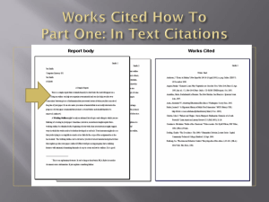 Works Cited How To - Ms. Davidson's Classes