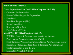 What should I study? Great Depression/New Deal