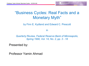 *Business Cycles: Real Facts and a Monetary Myth* by Finn E