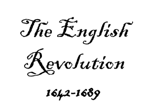 The English Revolution