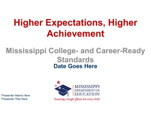 MCCRS Sample Presentation - Mississippi Department of Education