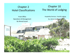 Chapter 2 Hotel Classifications - Humble Independent School District