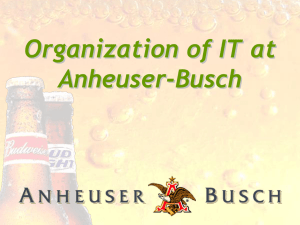 Organization of IT at Anheuser