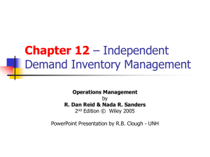 Chapter 12 - Inventory Management