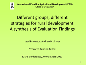 Choices in Agricultural and Rural development: different