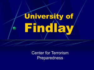 University of Findlay's Center for Terrorism Preparedness