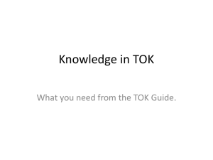 Knowledge in TOK