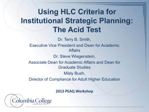 HLC Strategic Planning Presentation