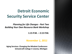 Detroit Economic Security Service Center Training