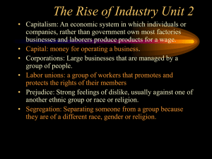 Unit 2 The Rise of IndustryPower Point