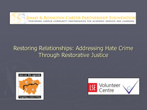 Restoring Relationships: Addressing Hate Crime Through