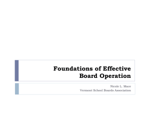 Foundations of Effective Board Operations