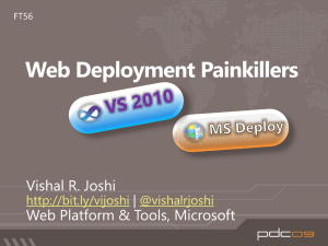 FT56: Web Deployment Painkillers: VS2010 and MS