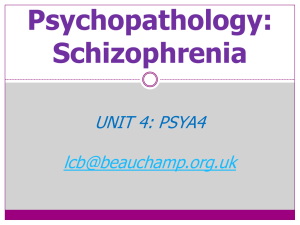 Schizophrenia – psychological explanations