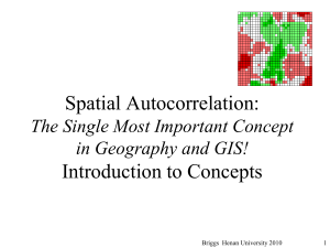 Spatial Autocorrelation concepts