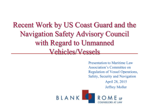 Recent Work by US Coast Guard and the Federal Navigation Safety