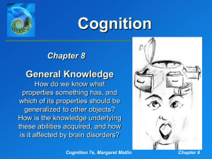 Matlin, Cognition, 7e, Chapter 8: General Knowledge