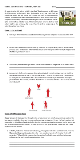 Essay on food inc