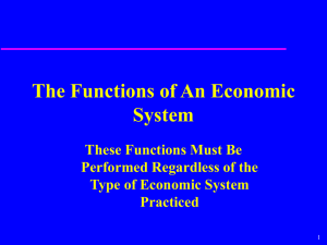Functions of Any Economic System