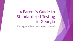 Georgia Milestones Assessment Guide for Parents