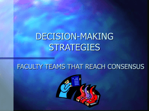 DECISION-MAKING STRATEGIES