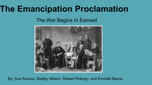 Group Two Period 7/8--1862 and the Emancipation Proclamation
