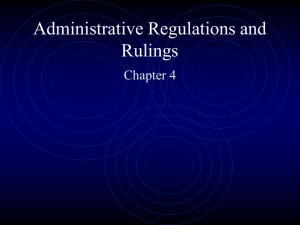 Administrative Regulations and Rulings