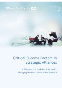 The Critical Success Factors