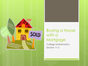 Buying a House with a Mortgage