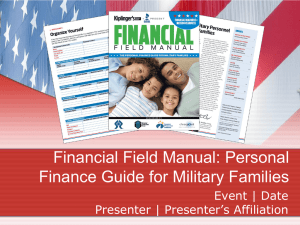 Financial Field Manual: Personal Finance Guide For Military