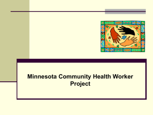CMHW 1000 The Community Health Worker Role