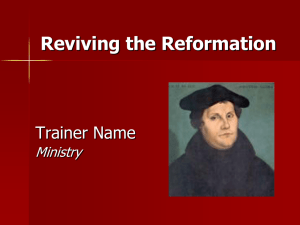 Reviving the Reformation - Disciple Nations Alliance