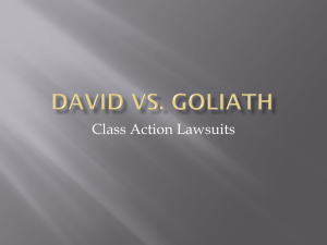 Class Action & Small Claims Cases