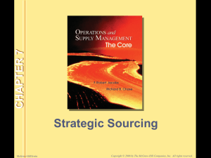 Strategic Sourcing CHAPTER 7