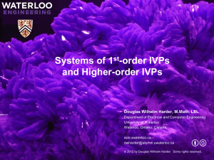Systems of and Higher-order IVPs