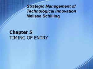 Schilling Ch 5- Timing of Entry
