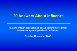 20 Answers About Influenza Presentation (CDC)