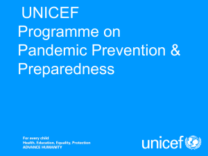 PP08: UNICEF Programme on Pandemic Prevention & Preparedness