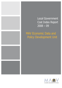 2008 cost index report - Municipal Association of Victoria