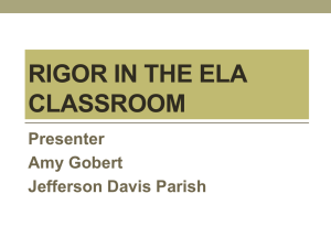 Rigor in the ELA Classroom