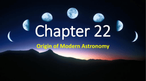 Ch 22 origin of modern astronomy